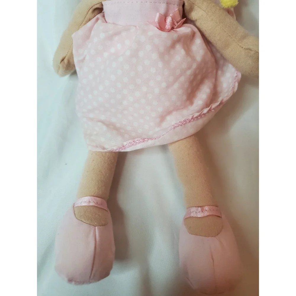 Carters Pink White Polka Dot Dress‎ Blonde Doll Stuffed Plush Baby  Lovey